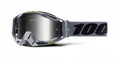 brýle RACECRAFT Nardo, 100% - USA (stříbrné zrcadlové plexi)
